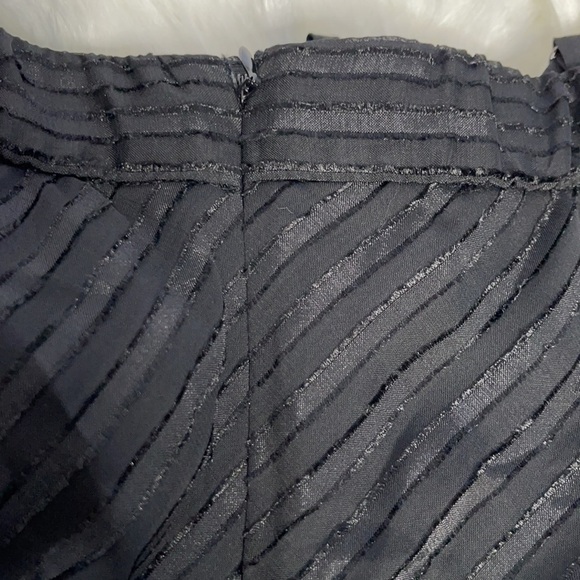 new RACHEL Rachel Roy Black Striped Asymmetrical Hem Maxi Dress US XS - Picture 5 of 7